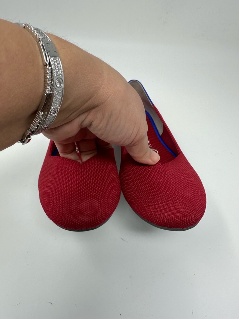 Rothy's The Flat Red Round Toe Slip-On Ballet Flat Size 9 - Picture 8 of 15